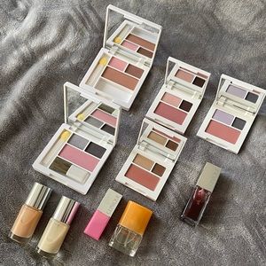 Clinque makeup lipgloss, lipstick, eyeshadow, blush, nail polish and perfume
